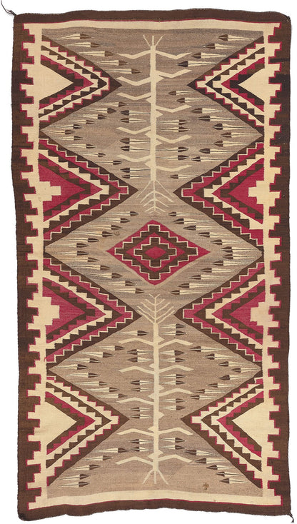 4 x 8 Antique Crystal Navajo Pictorial Rug 78560