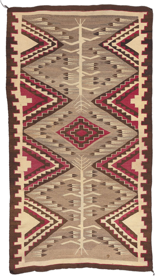 4 x 8 Antique Crystal Navajo Pictorial Rug 78560
