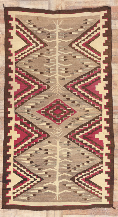 4 x 8 Antique Crystal Navajo Pictorial Rug 78560