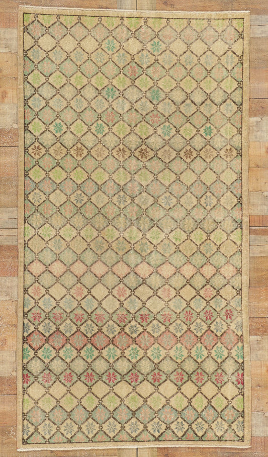 4 x 8 Vintage Turkish Sivas Rug 51003