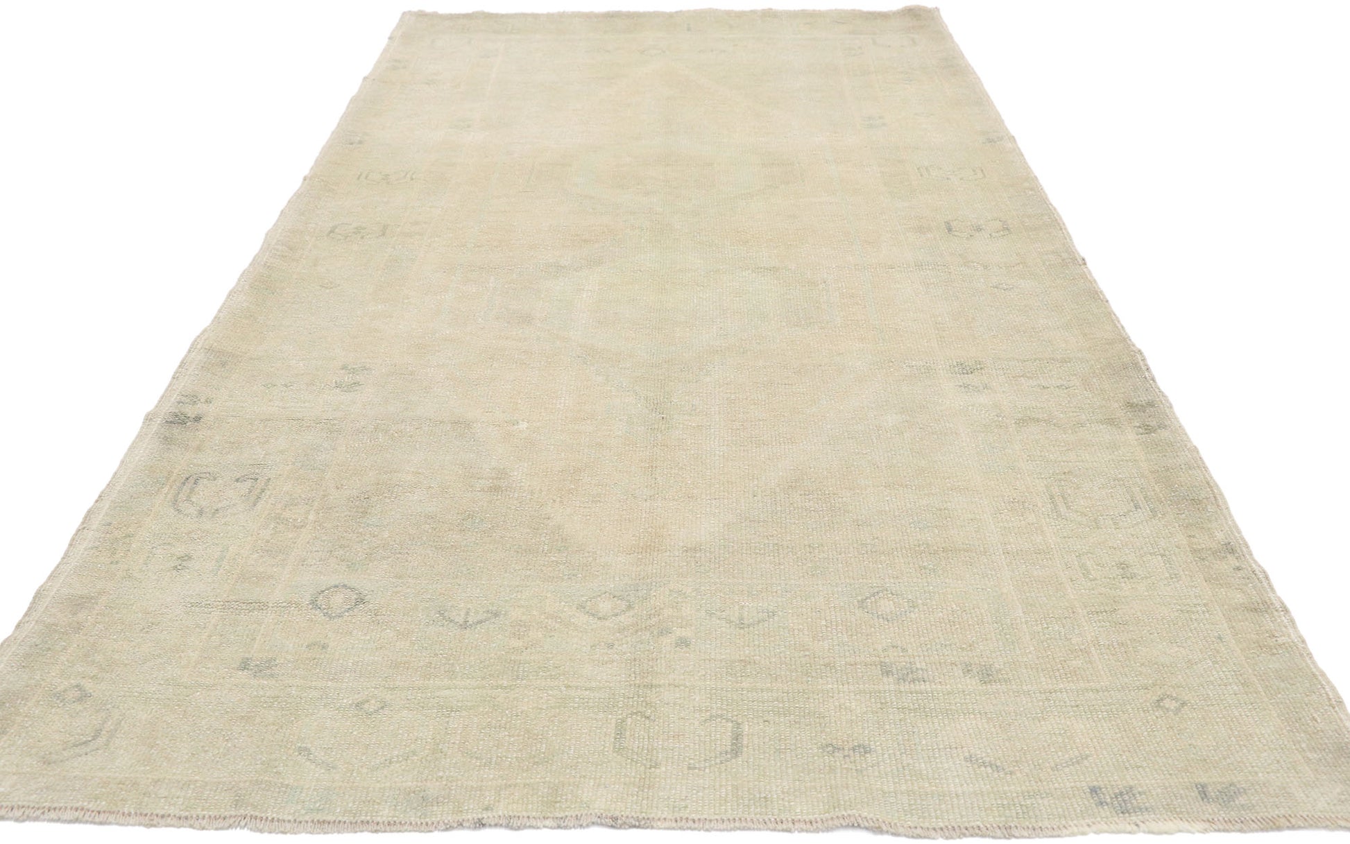 4 x 8 Vintage Turkish Oushak Rug 52676