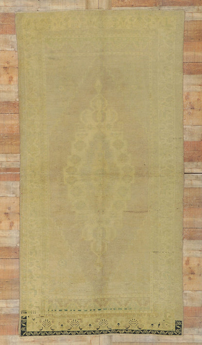4 x 9 Vintage Turkish Oushak Rug 51030