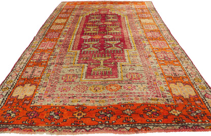 4 x 9 Vintage Turkish Oushak Rug 52442