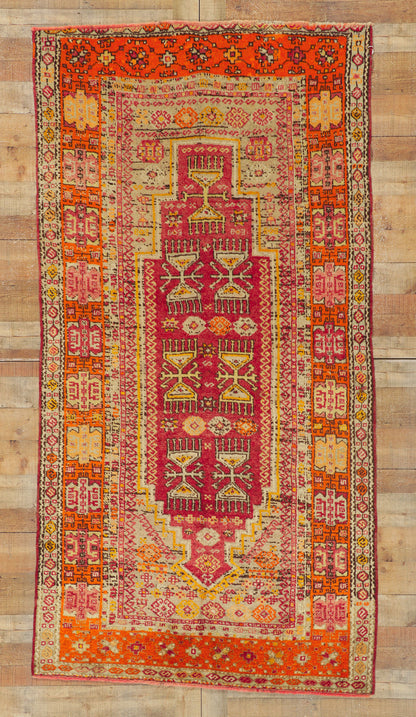 4 x 9 Vintage Turkish Oushak Rug 52442
