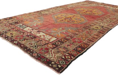4 x 9 Vintage Turkish Oushak Rug 50068