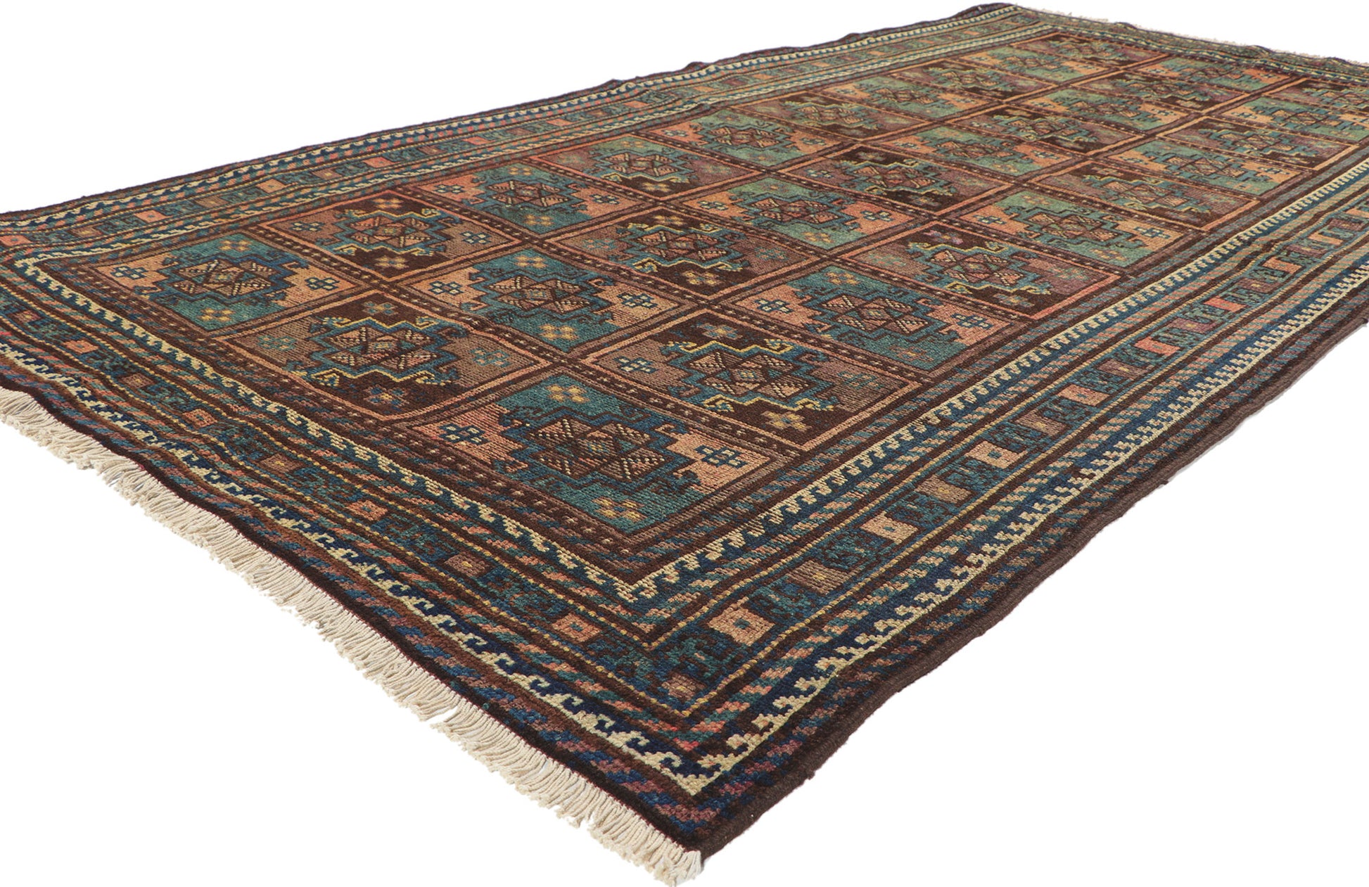 4 x 9 Vintage Persian Shiraz Rug 76432