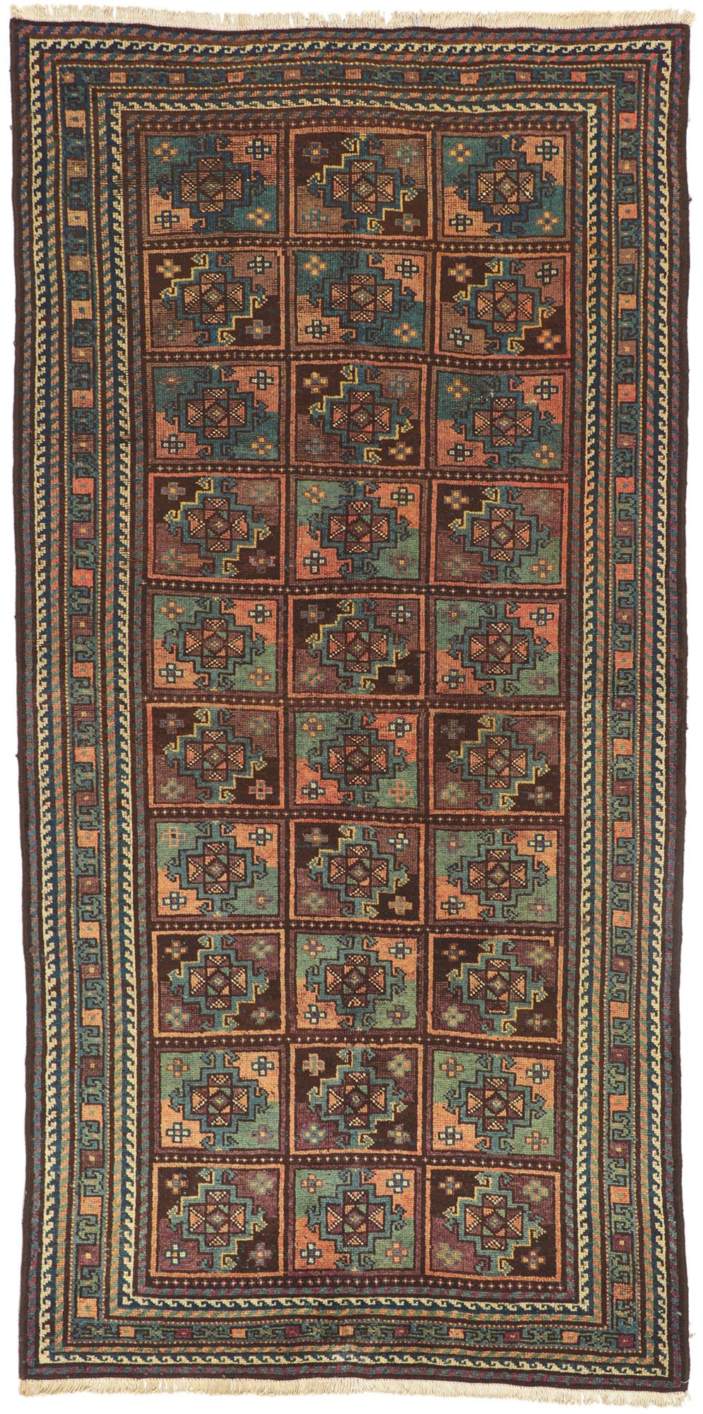 4 x 9 Vintage Persian Shiraz Rug 76432