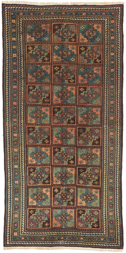 4 x 9 Vintage Persian Shiraz Rug 76432