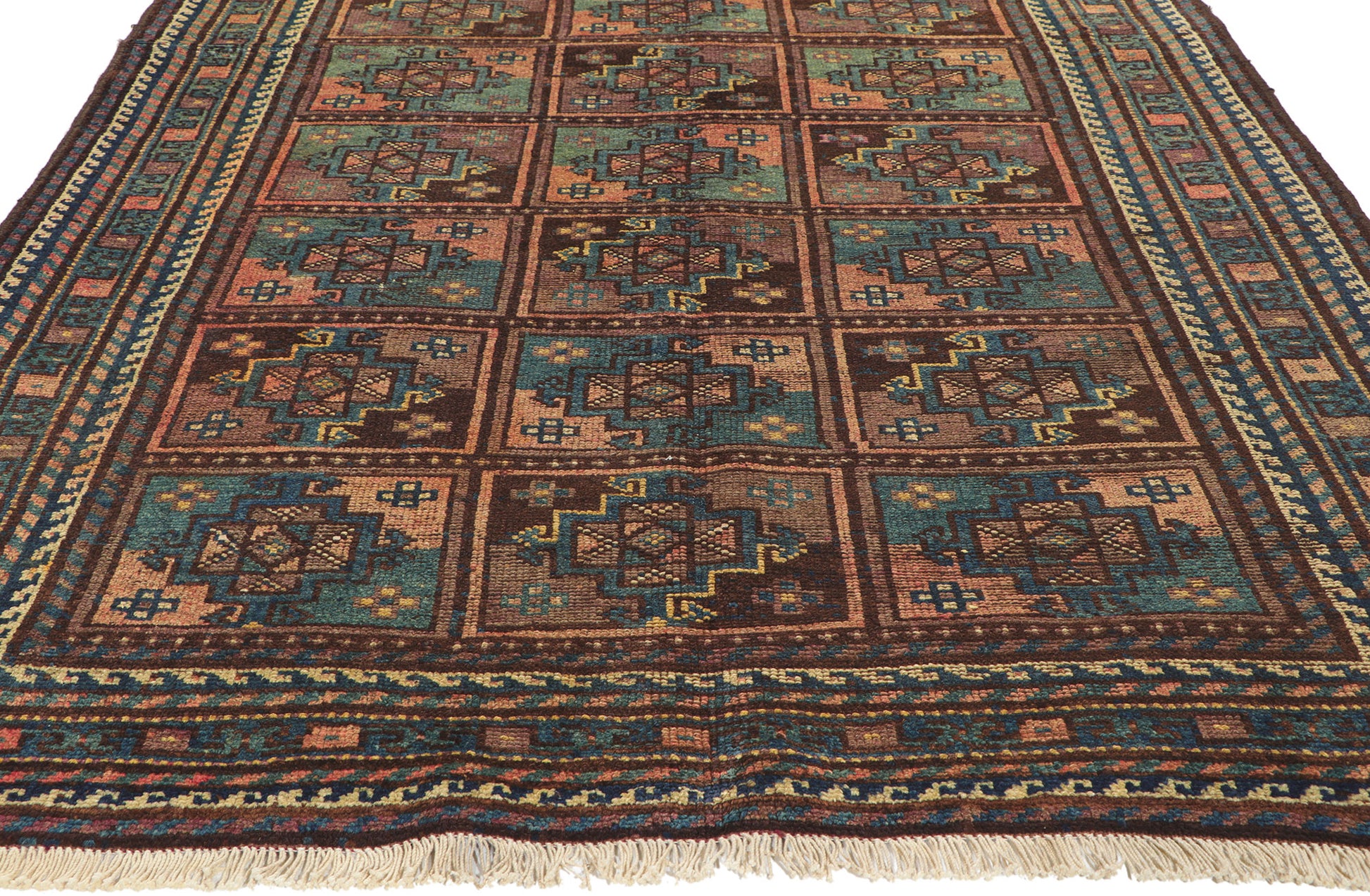 4 x 9 Vintage Persian Shiraz Rug 76432