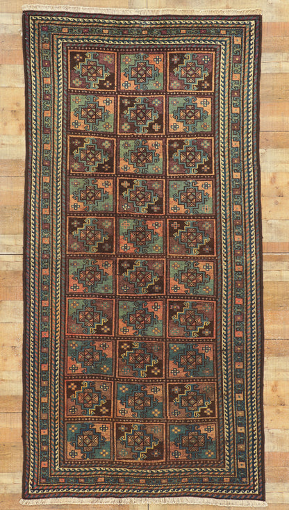 4 x 9 Vintage Persian Shiraz Rug 76432