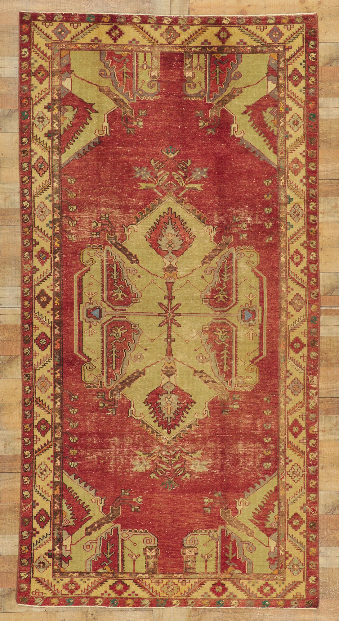5 x 10 Vintage Turkish Oushak Rug 51727