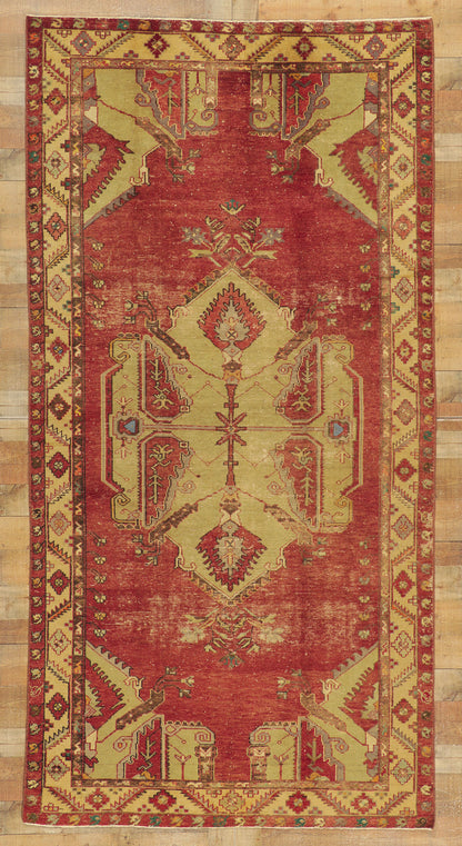 5 x 10 Vintage Turkish Oushak Rug 51727