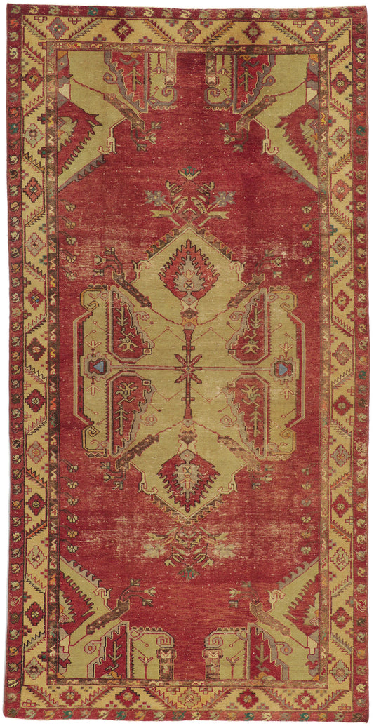 5 x 10 Vintage Turkish Oushak Rug 51727