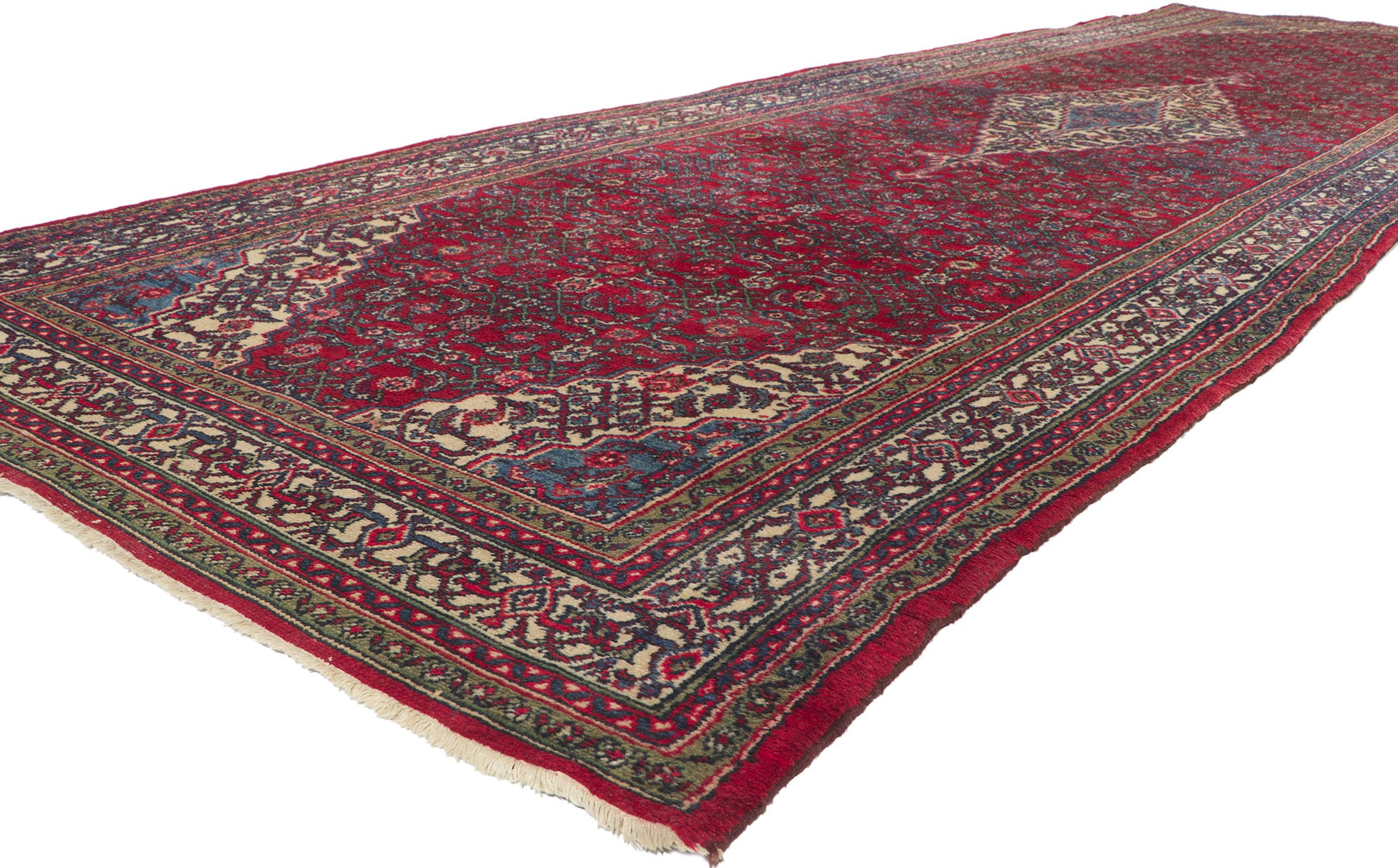 5 x 17 Vintage Persian Hamadan Rug 78457