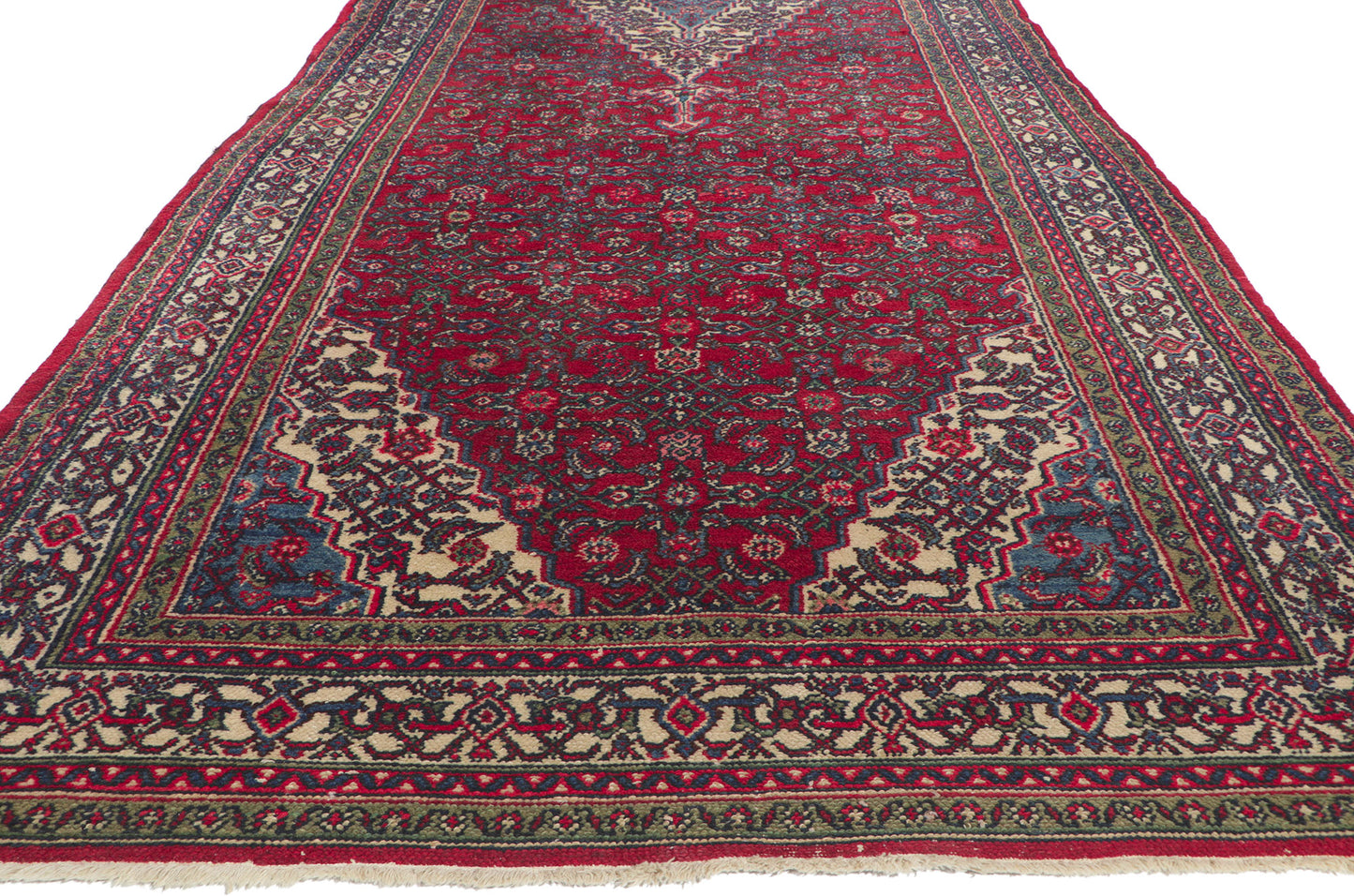 5 x 17 Vintage Persian Hamadan Rug 78457