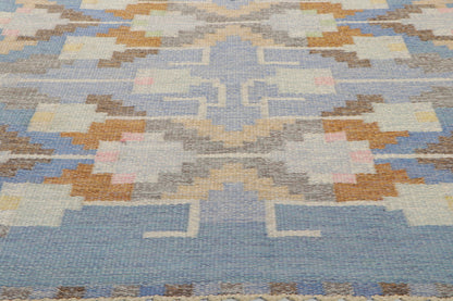 5 x 7 Vintage Swedish Kilim Rollakan Rug 78497