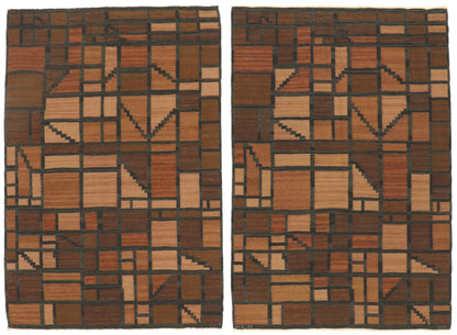 5 x 7 Irma Kronlund Vintage Swedish Rollakan Rug 78485