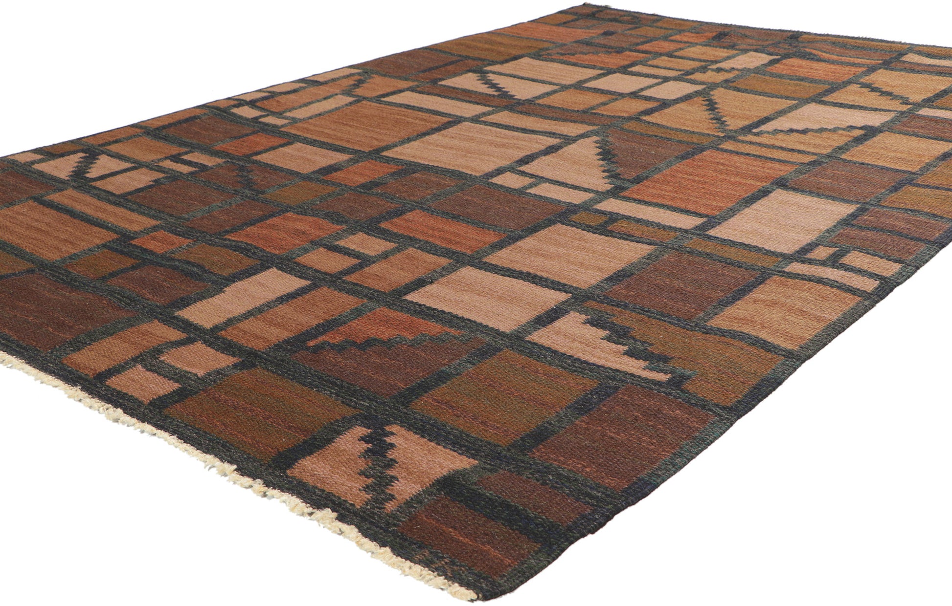 5 x 7 Irma Kronlund Vintage Swedish Rollakan Rug 78485