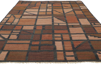 5 x 7 Irma Kronlund Vintage Swedish Rollakan Rug 78485