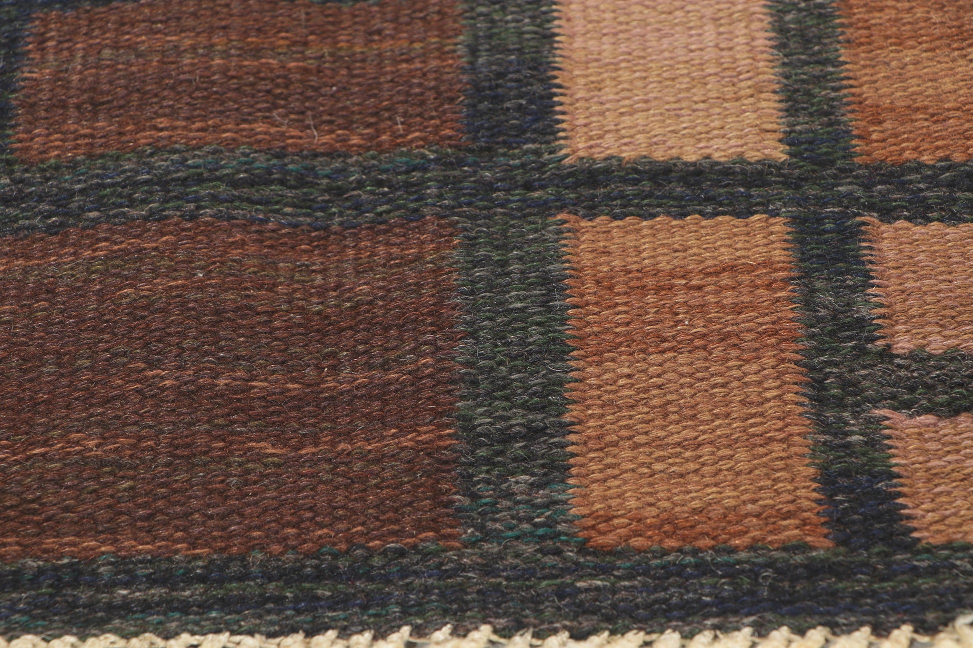 5 x 7 Irma Kronlund Vintage Swedish Rollakan Rug 78485