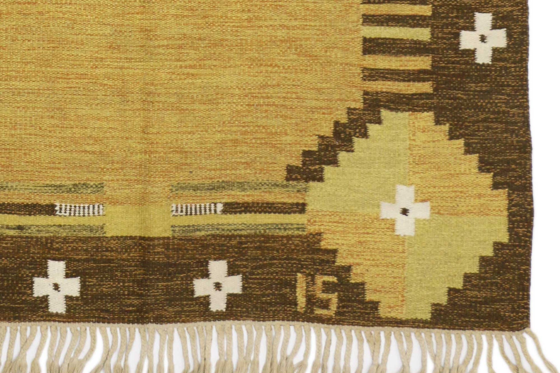 5 x 8 Ingegerd Silow Vintage Swedish Rollakan Rug 77034