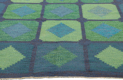 5 x 8 Brita Svefors Vintage Swedish Rollakan Rug 78493