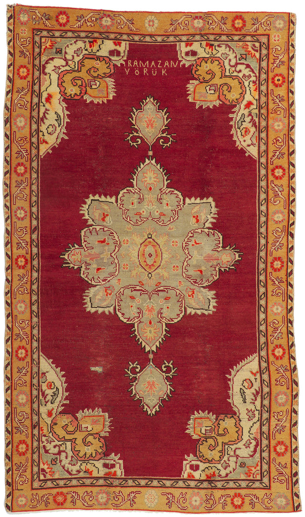 5 x 8 Vintage Turkish Oushak Rug 51673