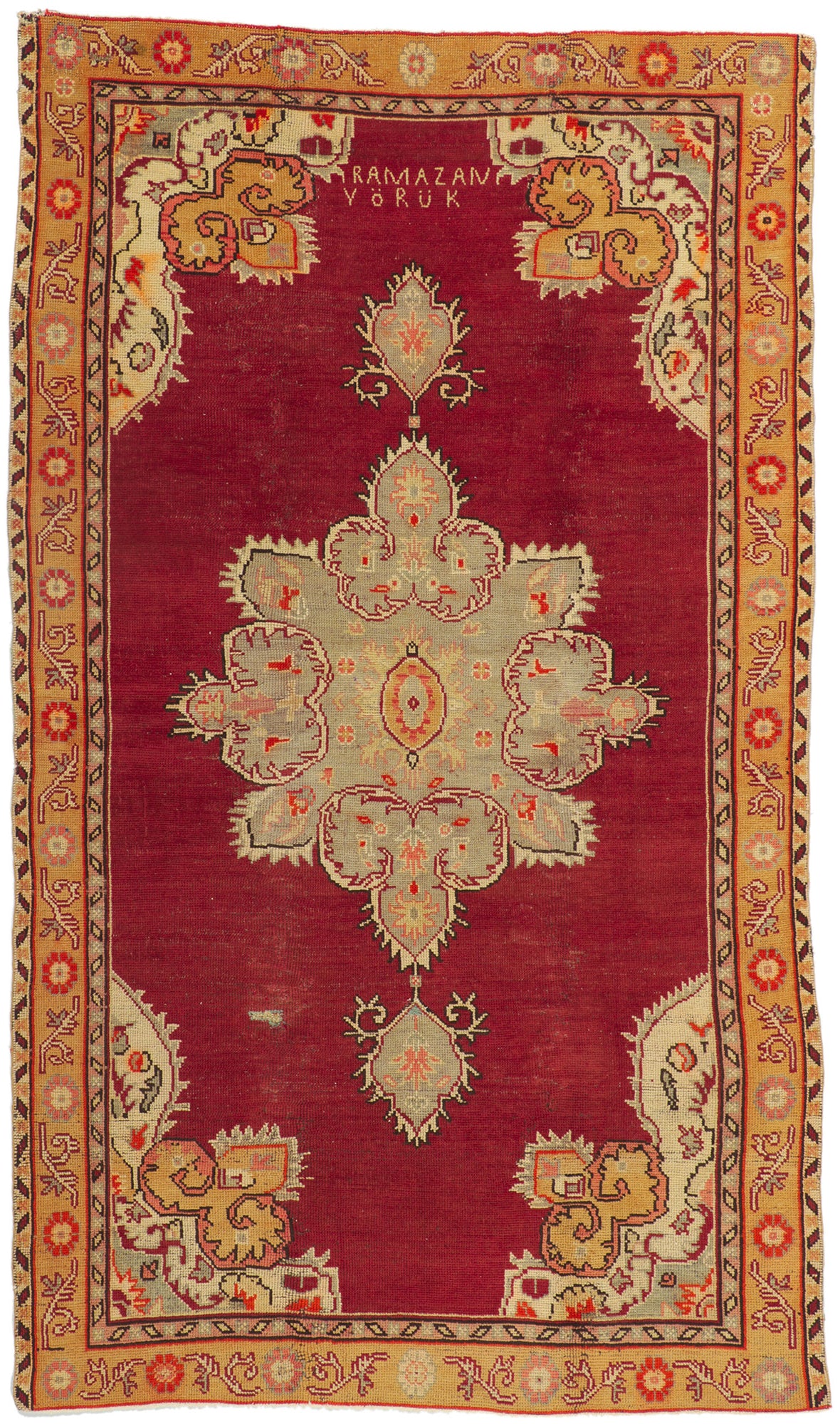 5 x 8 Vintage Turkish Oushak Rug 51673