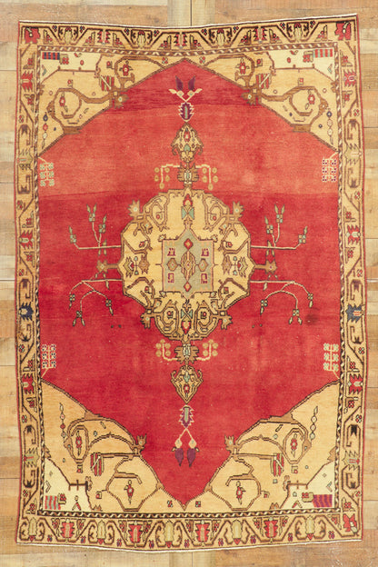 5 x 8 Vintage Turkish Oushak Rug 51730