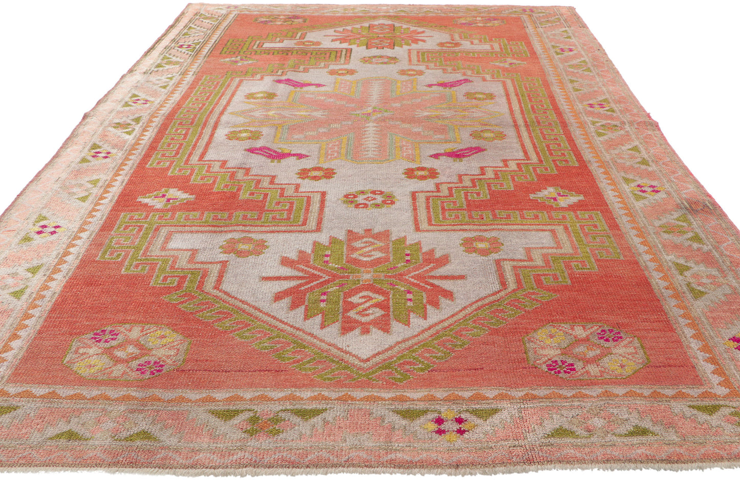 5 x 8 Vintage Turkish Oushak Rug 51804