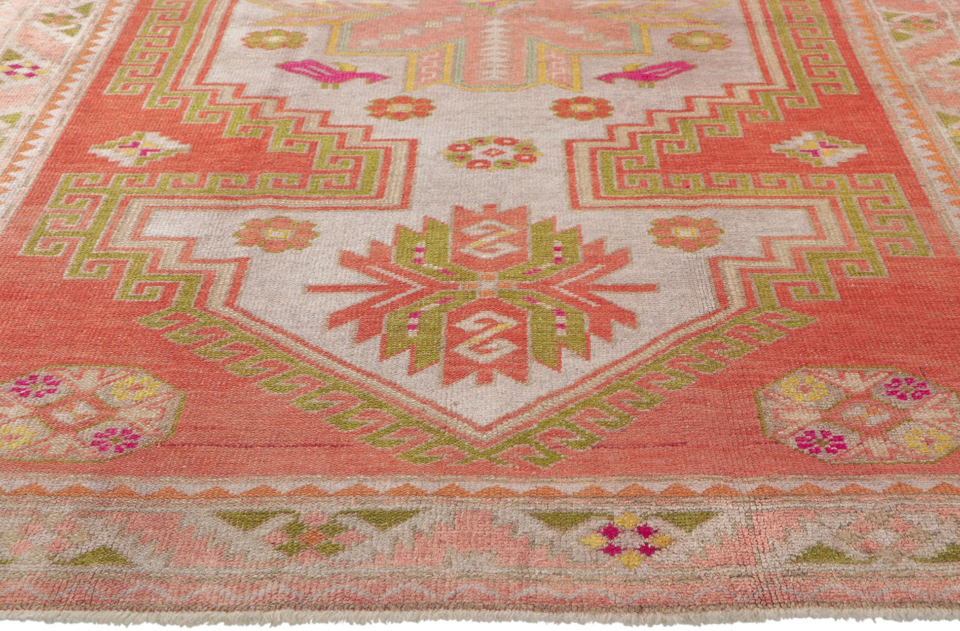 5 x 8 Vintage Turkish Oushak Rug 51804