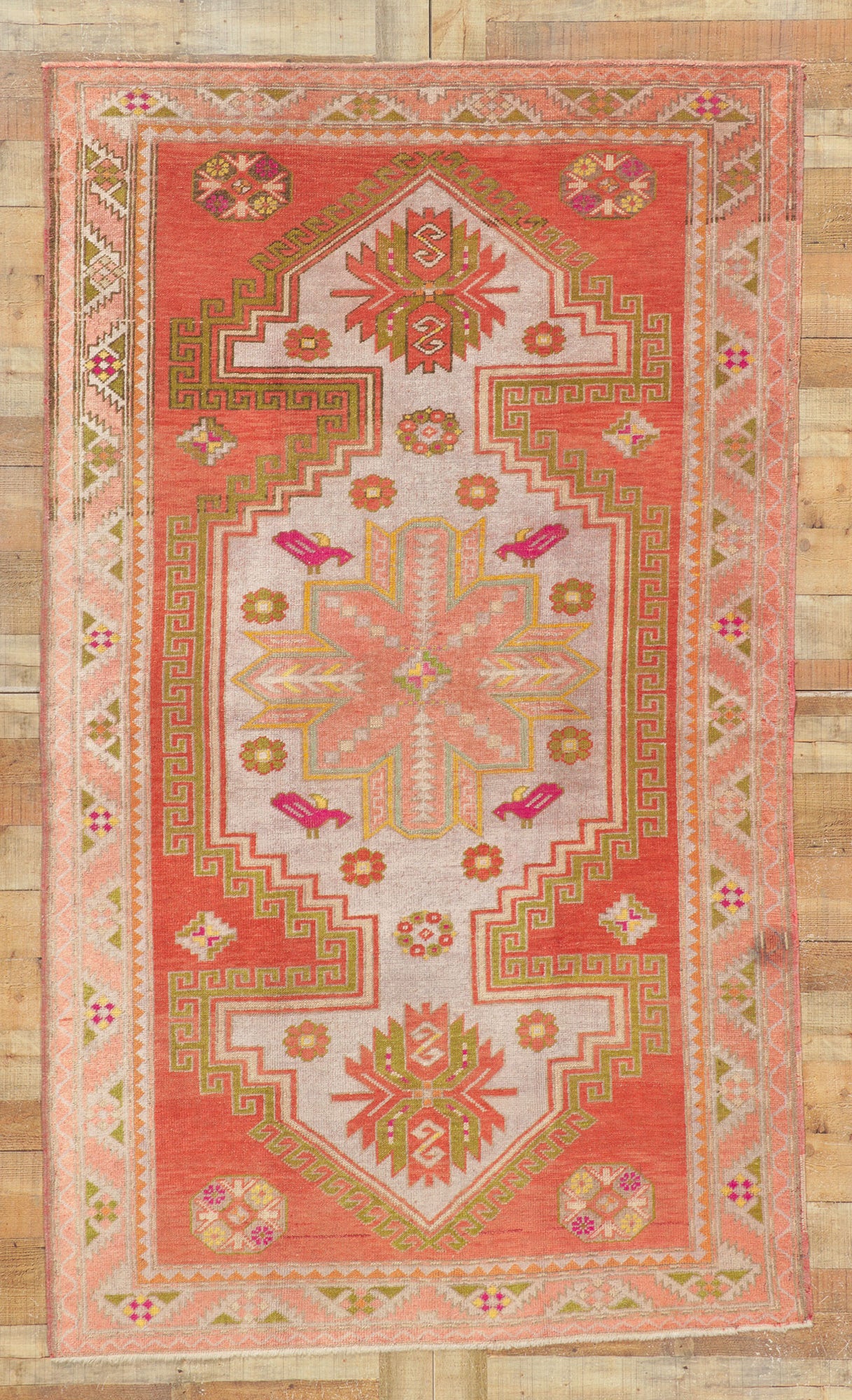 5 x 8 Vintage Turkish Oushak Rug 51804