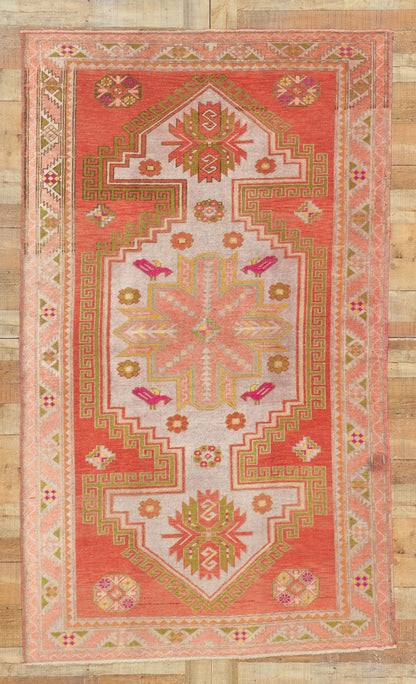 5 x 8 Vintage Turkish Oushak Rug 51804