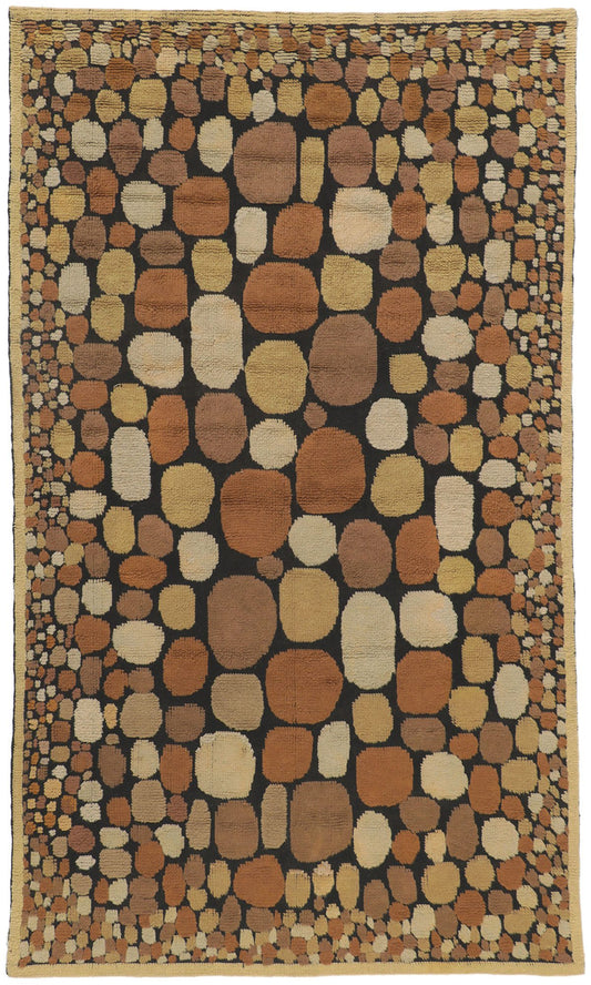 5 x 9 Vintage Swedish Relief Halv-Flossa Rug 78491