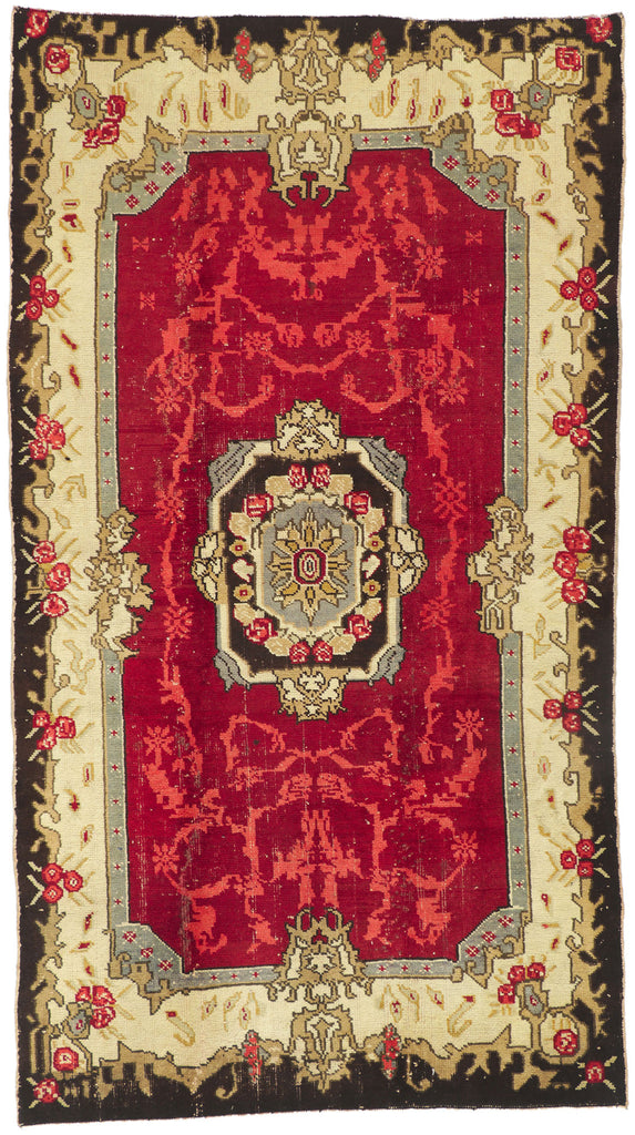 5 x 9 Vintage Turkish Oushak Rug 51811