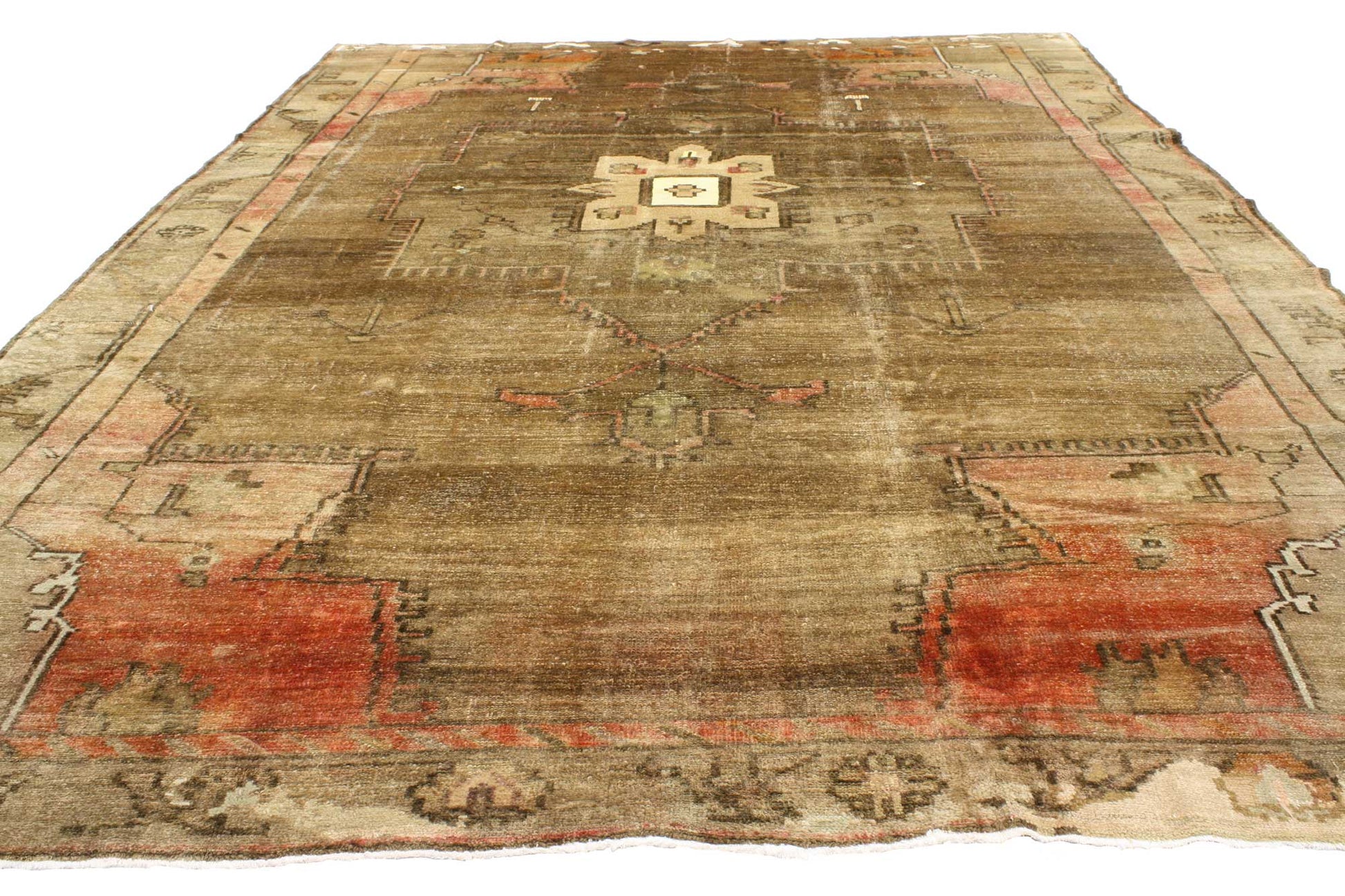 10 x 13 Vintage Oushak Rugs 50002