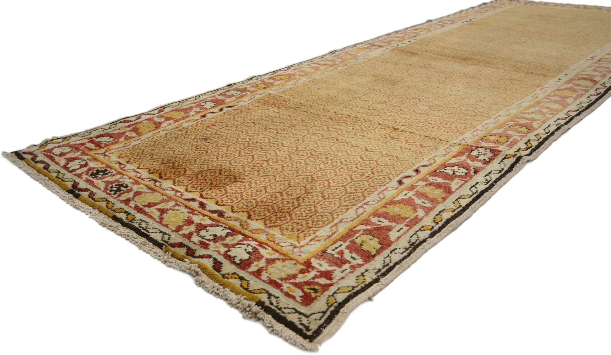 3 x 8 Vintage Turkish Oushak Runner 50006