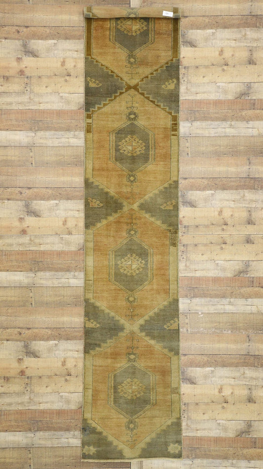 3 x 12 Vintage Turkish Oushak Rug 50038