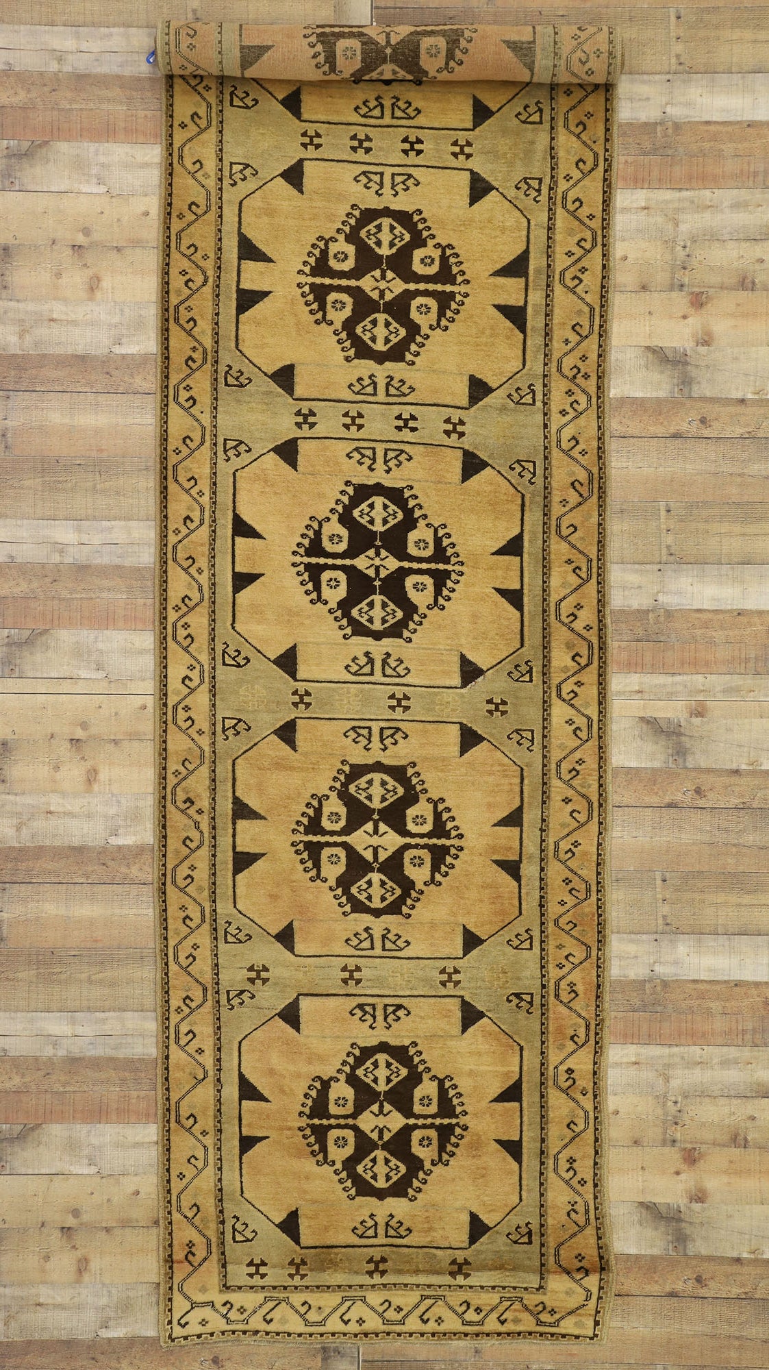 4 x 16 Vintage Oushak Rug 50047
