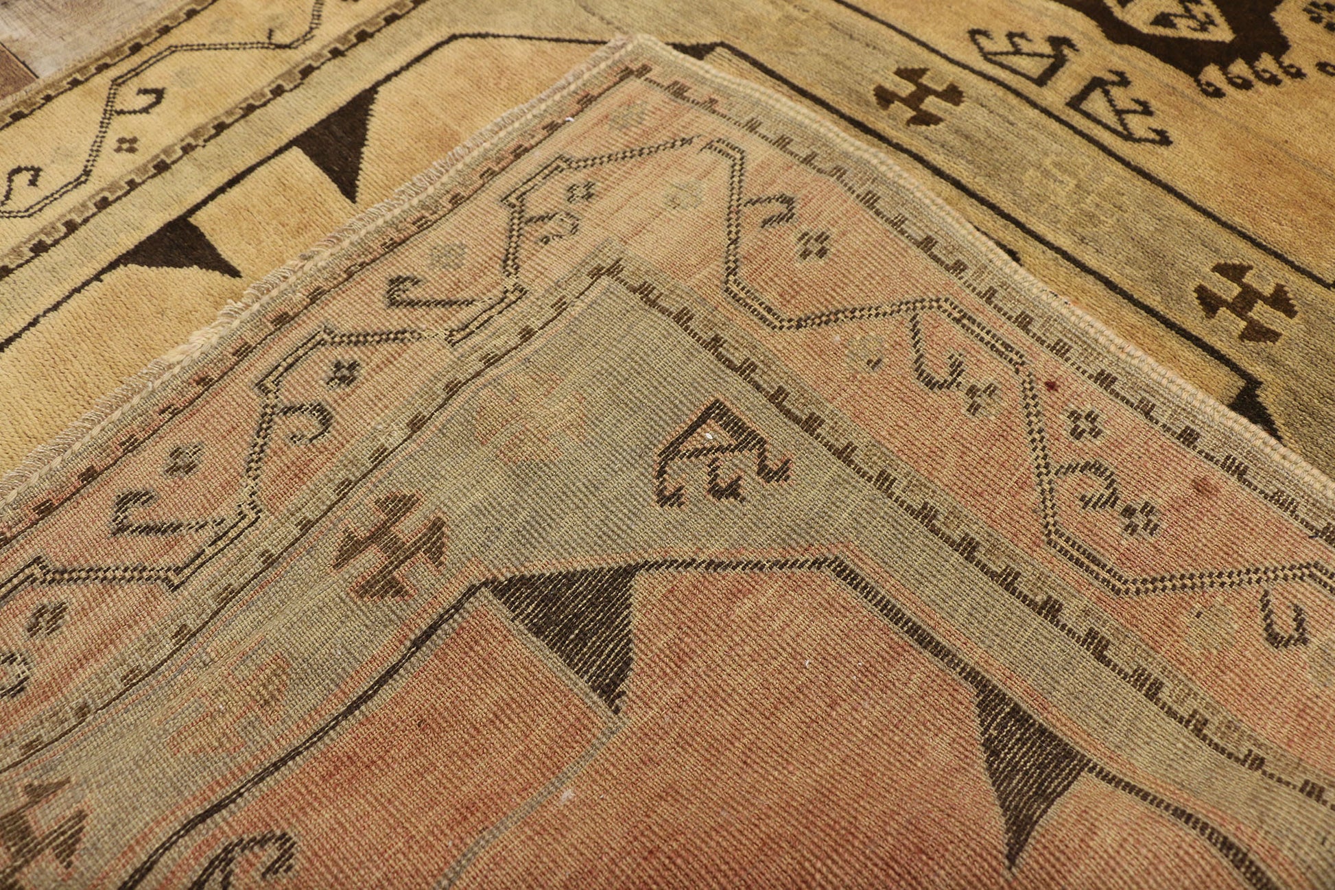 4 x 16 Vintage Oushak Rug 50047
