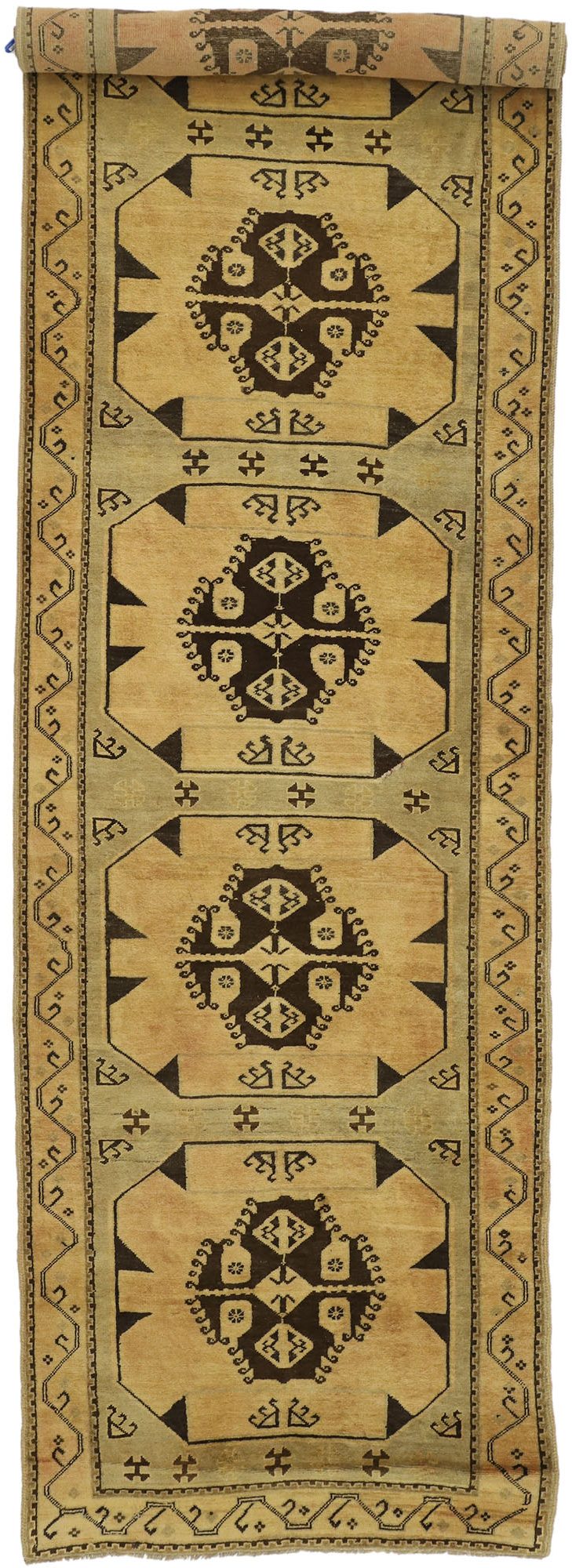 4 x 16 Vintage Oushak Rug 50047