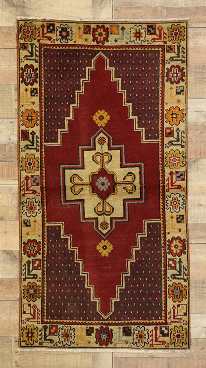 3 x 5 Vintage Turkish Oushak Rug 50054