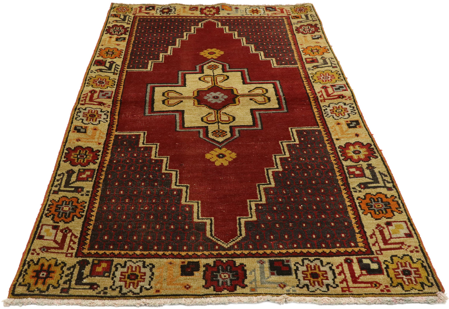 3 x 5 Vintage Turkish Oushak Rug 50054