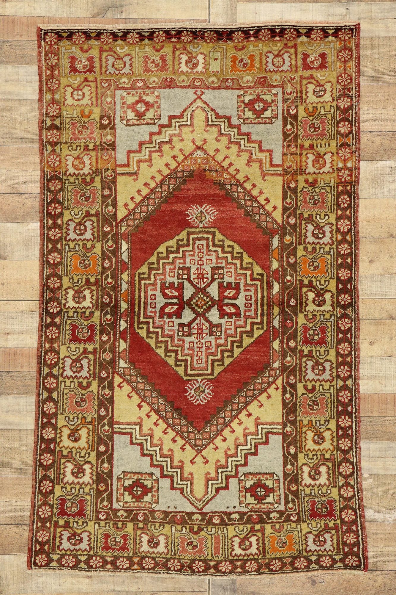 4 x 6 Vintage Turkish Oushak Rug 50058