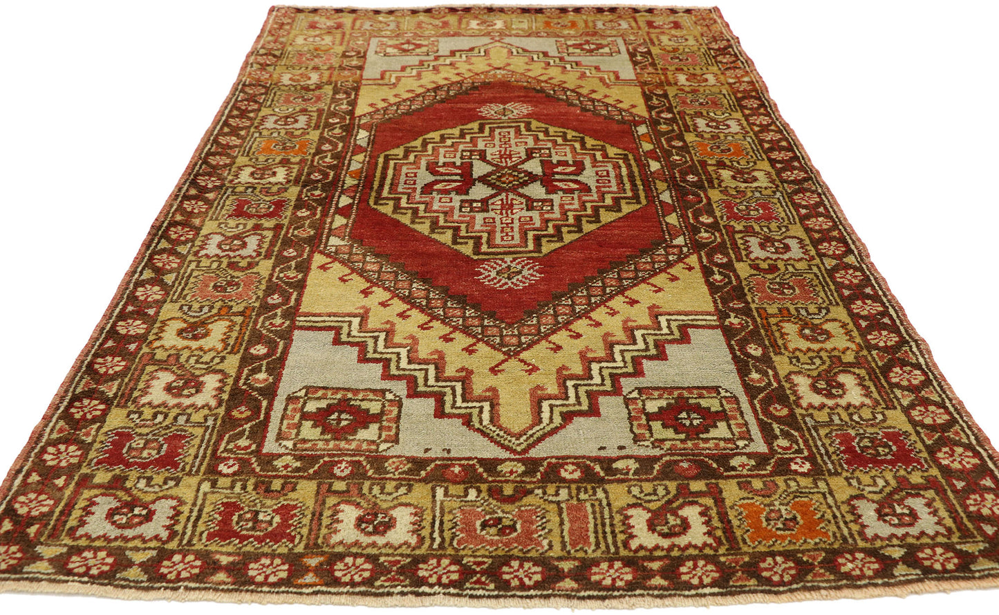 4 x 6 Vintage Turkish Oushak Rug 50058