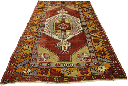 3 x 6 Vintage Turkish Oushak Rug 50074