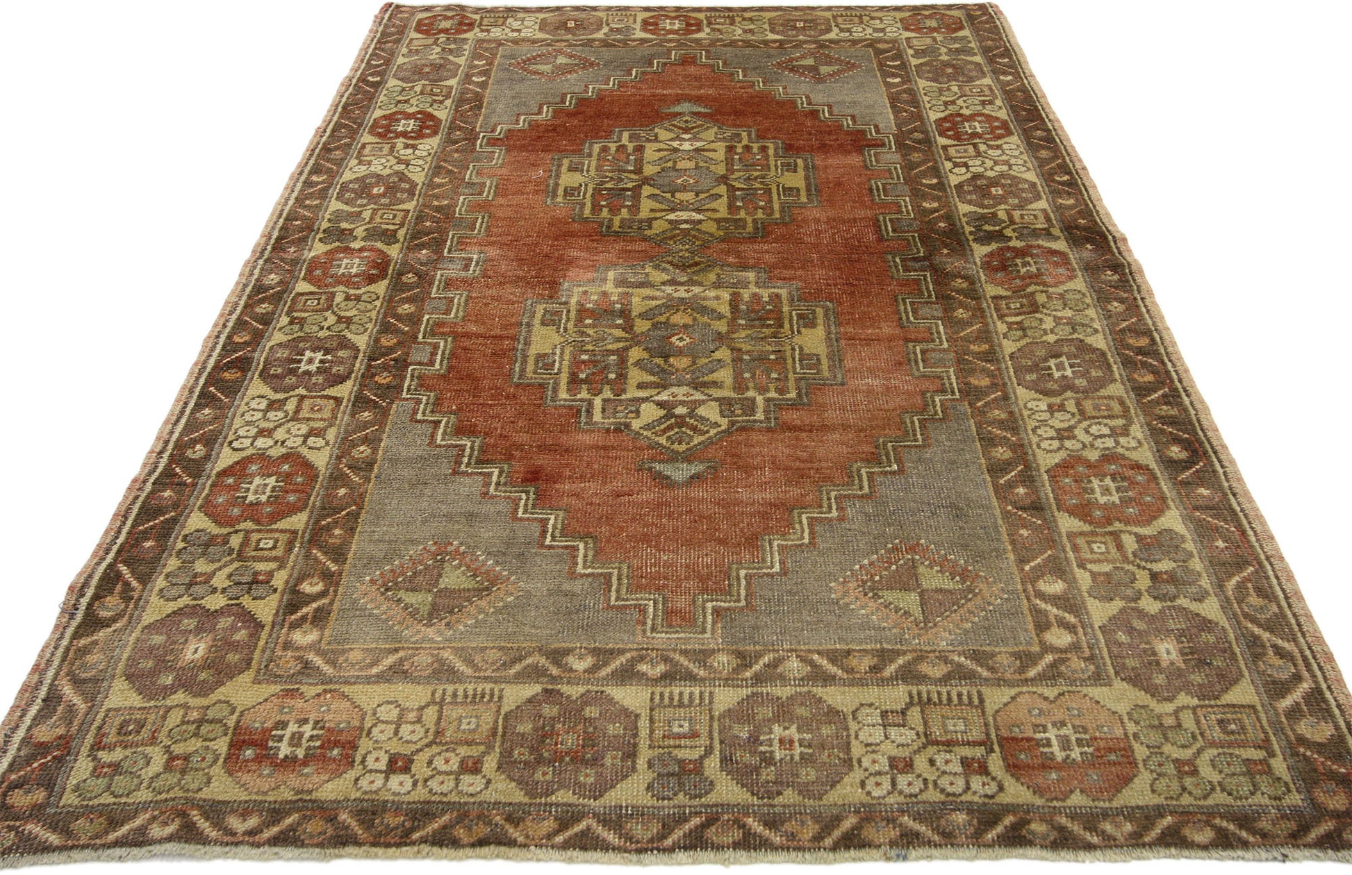 4 x 6 Vintage Oushak Rug 50078