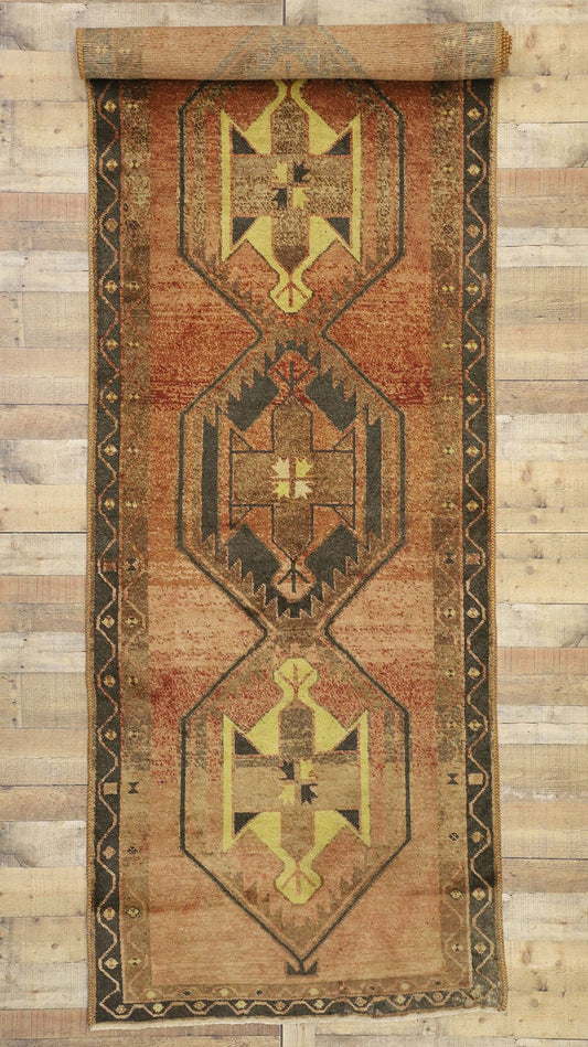 4 x 14 Vintage Turkish Oushak Rug 50081