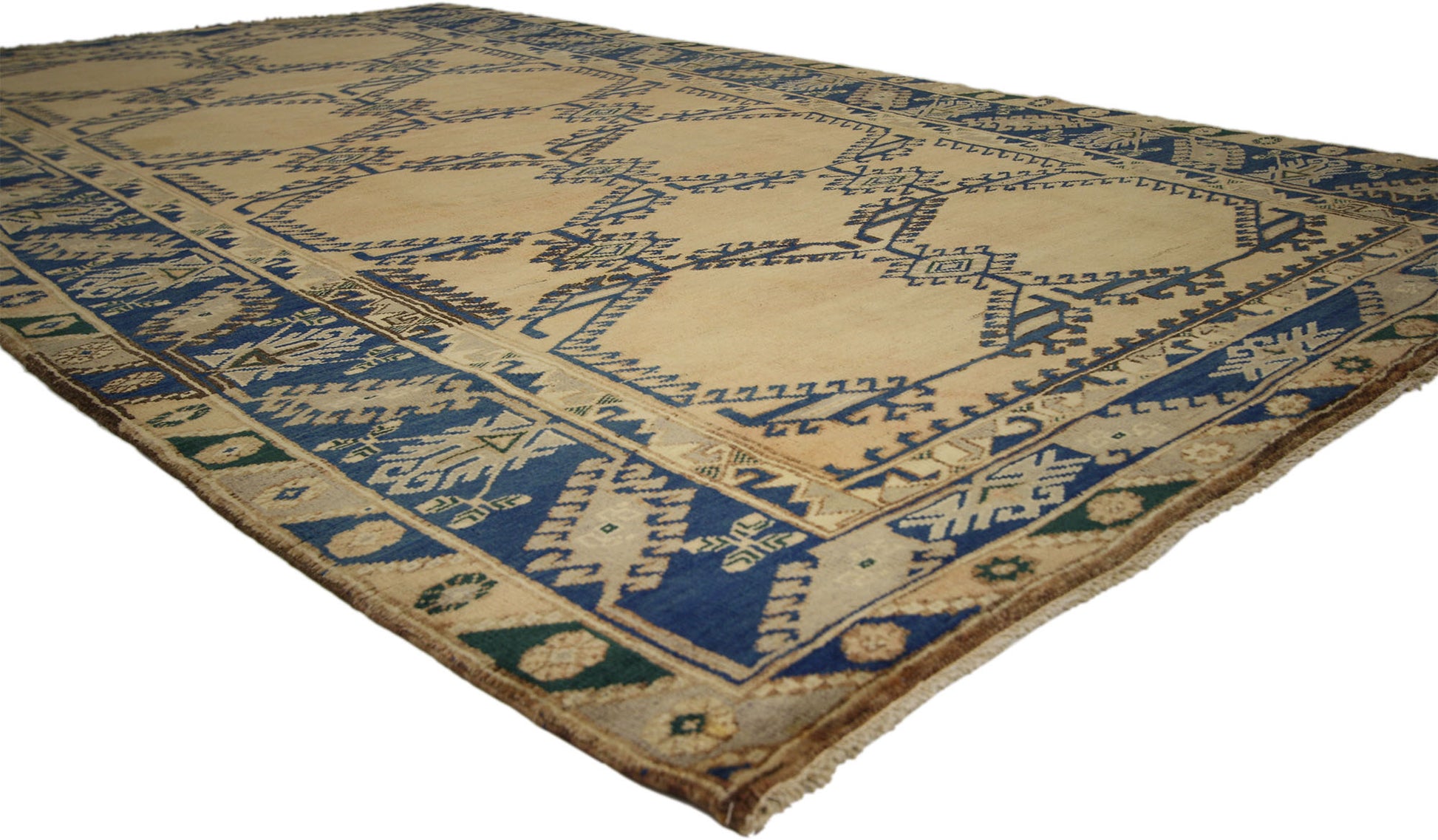 6 x 10 Vintage Turkish Oushak Rug 50100