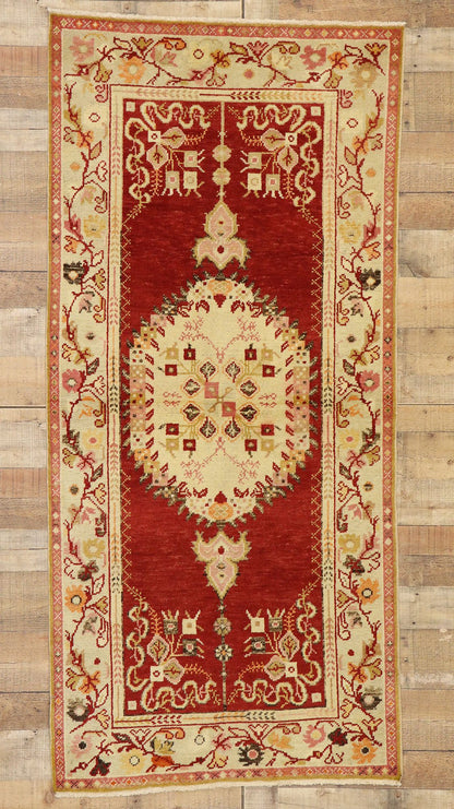 3 x 7 Vintage Turkish Oushak Rug 50104